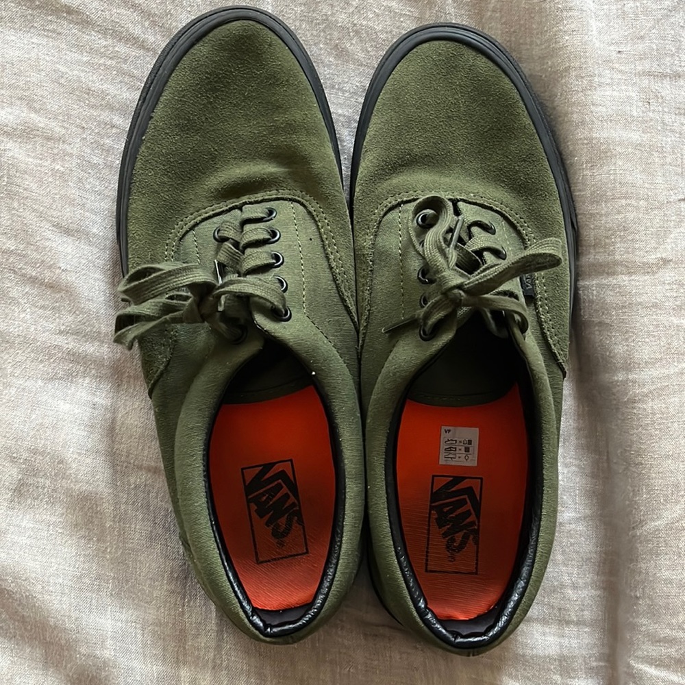Exclusive Vans for J. Crew Classic Sneakers. Sage green